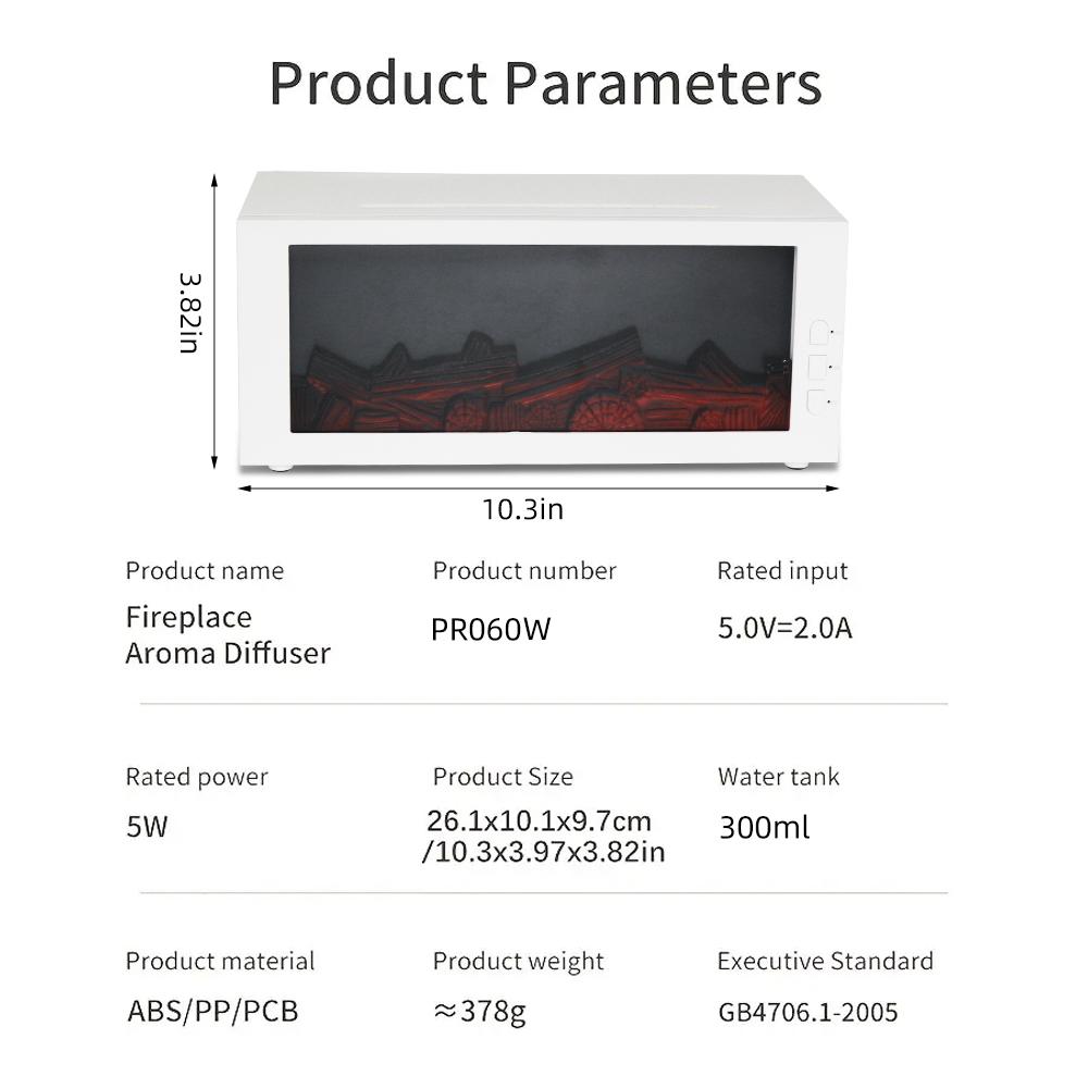 Fireplace Flame Diffuser with Remote, Timer, Auto-Off for Safety  Aromatherapy for Home, Unique Christmas & Housewarming Presents