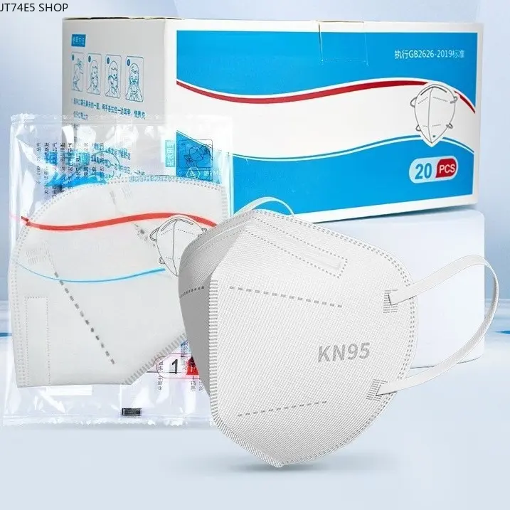 White 3D KN95 Particulate Respirator, Breathable Synthetic Dust Mask for Industrial Workplace Use, Individually Packaged