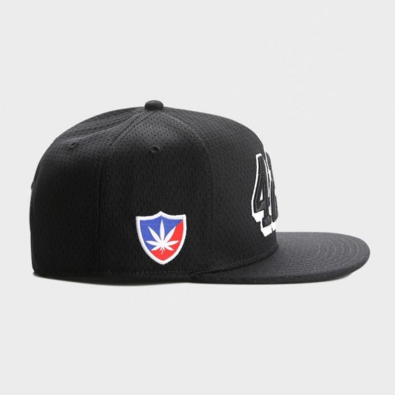 2026 New Outdoor Sports Quick-Dry Breathable Baseball Cap with Letter 420, Adjustable Black Flat-Brim Cap