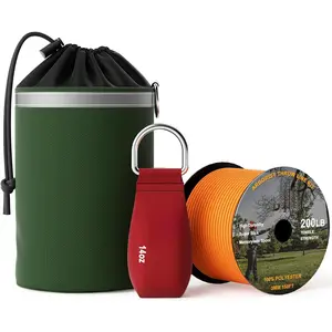 Arborist Throw Line Kit with Slick Rope & 12/14/16oz Throw Weight & Reflective Storage Bag, Polyester Throw Line and Arborist Throw Ball Kit for High Limbs Trimming Cutting Tree Work