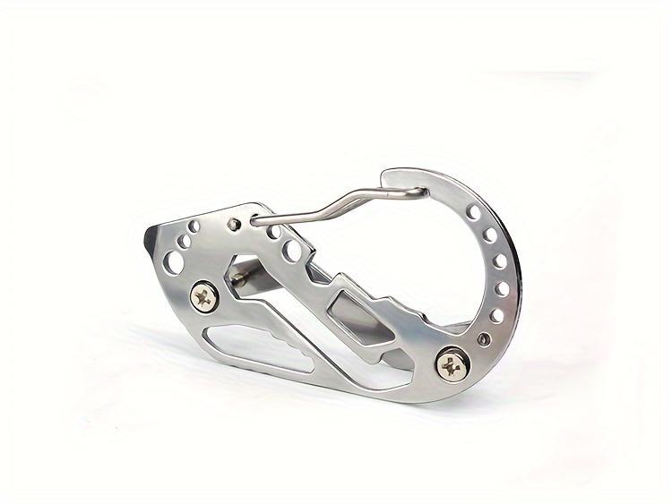 Stainless steel multi-function keychain with screwdriver and bottle opener, ideal for camping equipment, ideal for outdoor daily carry