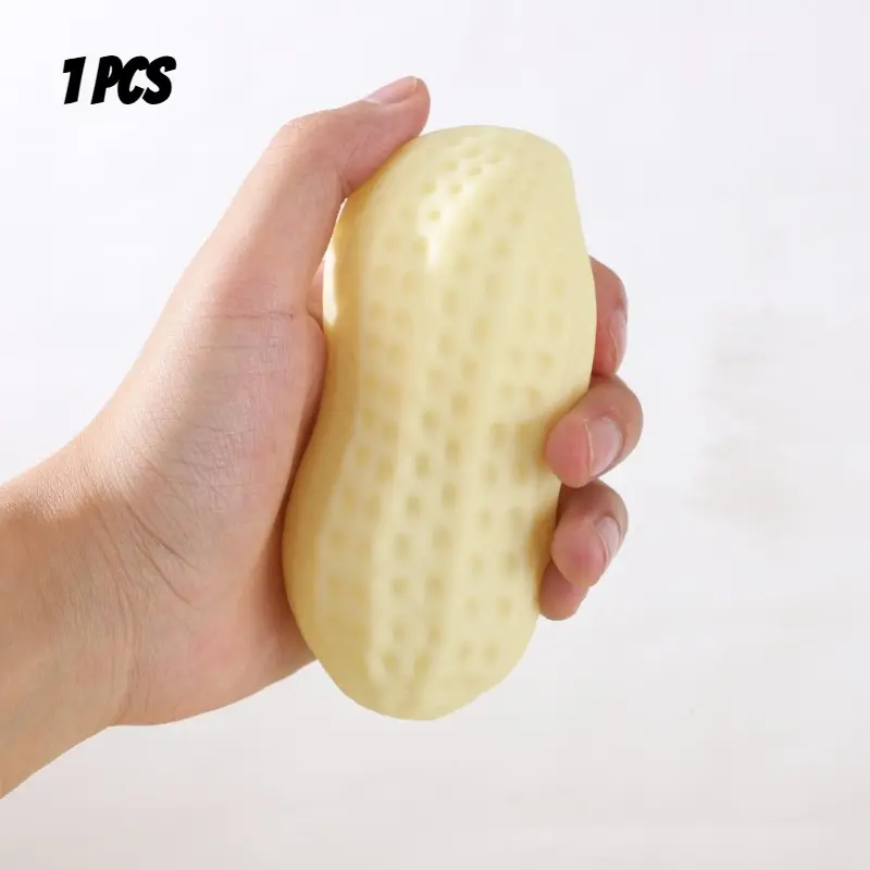 Durable Chew Dog Toy, Sound-Activated Peanut Shape, Interactive Chewing, Long-Lasting Design for Dental Health and Entertainment