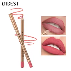 12-Color Matte Lip Liner Pencil Set - Waterproof, Long-Lasting, Smudge-Proof, Creamy Contour Kit with Nude, Brown, Red Shades for Makeup