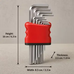 9-piece set with stand and hexagonal wrench