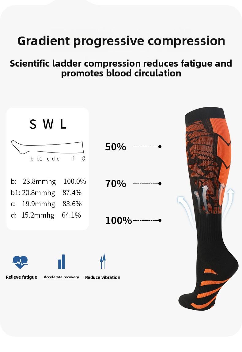 New men's and women's fitness pressure socks medium tube sports running socks elastic sweat-absorbing sports socks