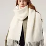 【Black Friday】Solid Color Tassel Decor Scarf, Elegant Thickened Design for Women & Men, Fashion Accessories for Fall & Winter #GLOBAL PICKS