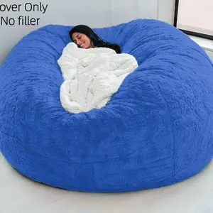 1 Piece Manufacturer Direct Large Deformable Bean Bag Chair (Outer Cover Only, No Filling) Fleece Sponge Particle  Living Room Sleepable Lazy Sofa cover