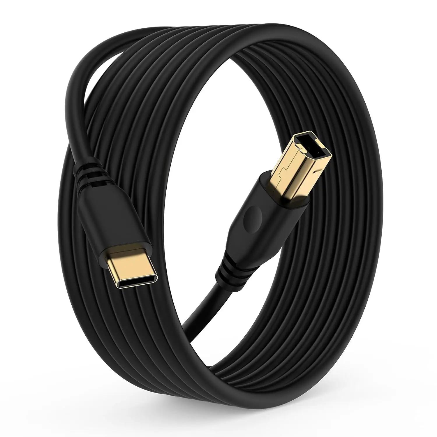 10FT USB C to USB B Printer , High Speed 2.0 Cord - Black