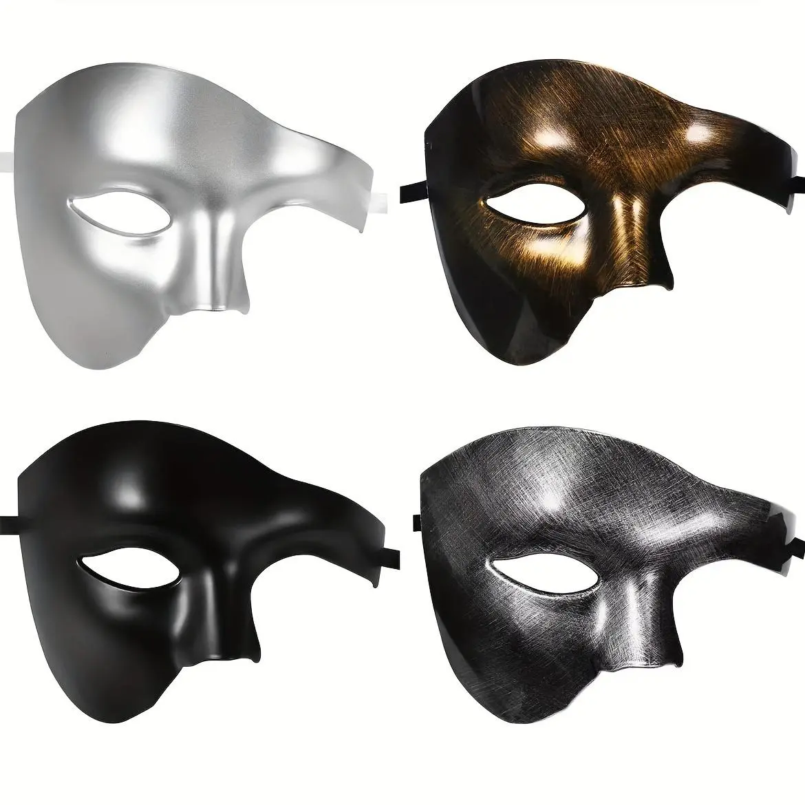 European and American Halloween Carnival One-eyed Half-face Phantom Mask Vintage Opera Phantom Ball Party Nightclub Mask