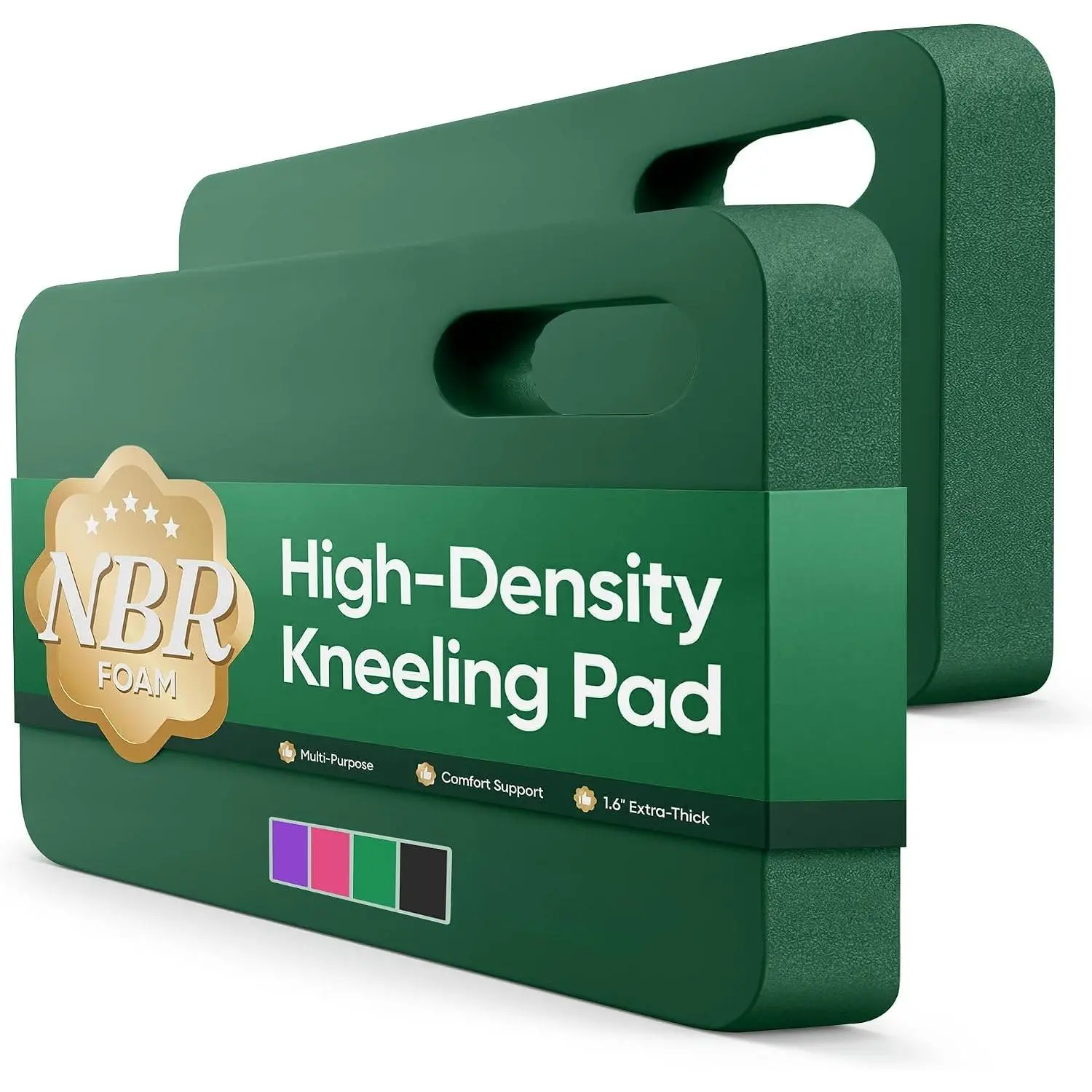 2-Pack 1.6" Extra Thick NBR  Garden Kneeling Pads, Ultra Soft Cushion Kneeling Pads for Gardening, Gardening Kneeling Pad for  Bathing, Work, Exercise, 17.3×11×1.6 in, Green