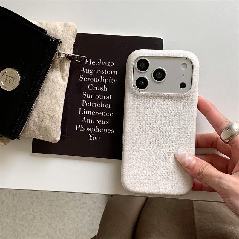Simple solid color denim pattern case for iPhone 14/13, for iPhone 17/16/15 PRO MAX, anti-drop phone cover