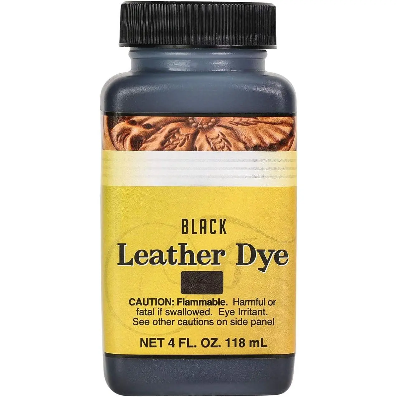 Leather Dye 4oz Black -  Based penetrating & Permanent Leather dye