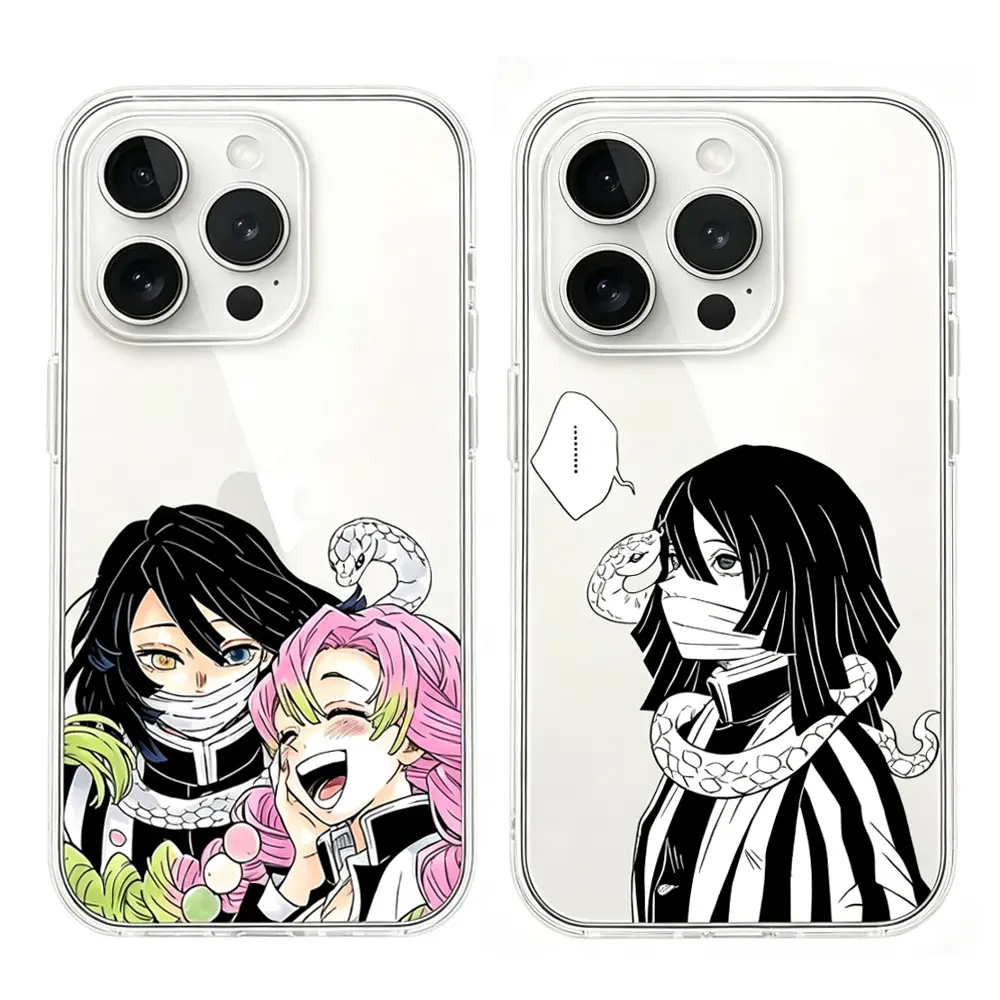 Iguro Obanai D-Demon Slayers Phone Cases For iPhone 17 Promax Air 16 Pro 15 14 Plus 13 12 & Samsung S24-26 Back Cover Transparent Shockproof Cov
