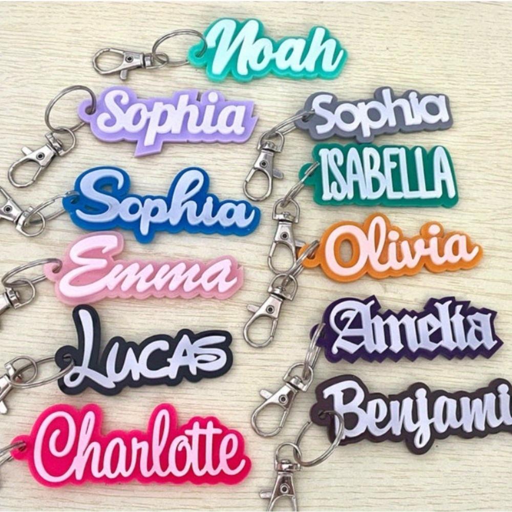 Custom Acrylic Name Keychain • Personalized Letter Jewelry • Perfect for Bags, Suitcases, Etc.• Ideal Gift for Friends, Family, Birthdays, Thanksgiving, Mid-Autumn Festival, Graduation, Etc