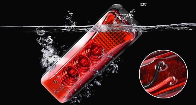 Nilight 3.9 Inch Amber Red LED Fender/Side Marker Light (2 Pairs)