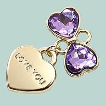 Cute shiny keychain with initials, butterfly, and star in pink and purple, suitable for women and girls, can be used to decorate bags, cups, etc., simple gift, holiday gift, special gift