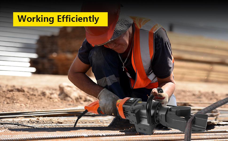 GARVEE Electric Hydraulic Rebar Bender Tool, 900W & 1200W, 110V, Handheld, Bends Rebar up to 7/8 Inch (22mm), Adjustable Angle 0-130°, with Precision Pressure Relief Valve for Professional Use