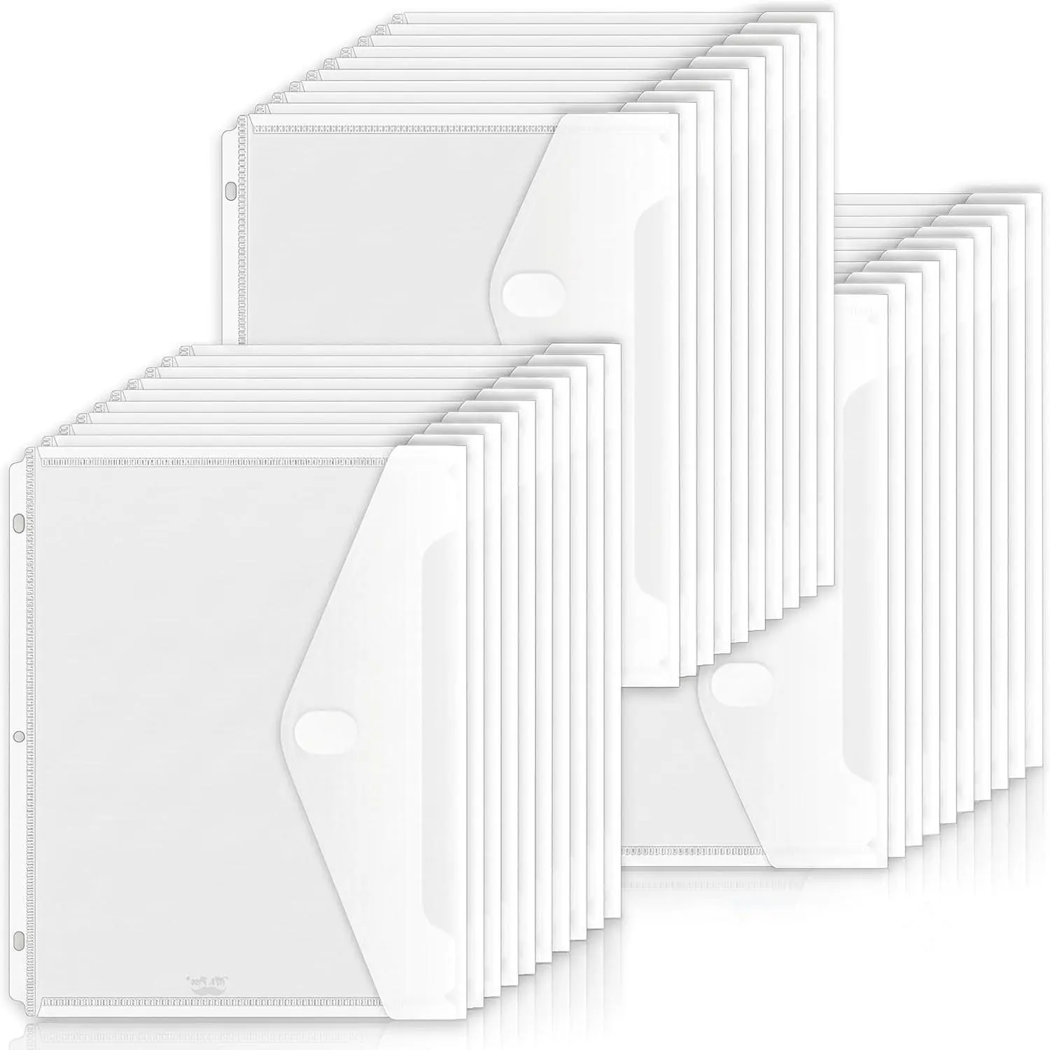 - Binder Folders with Space-Saving Closures, 30 Pack, Letter Size | Clear Side-Loading Binder Pockets, High Capacity Plastic Dividers for 3 Ring Binders, School, Office & Document Storage