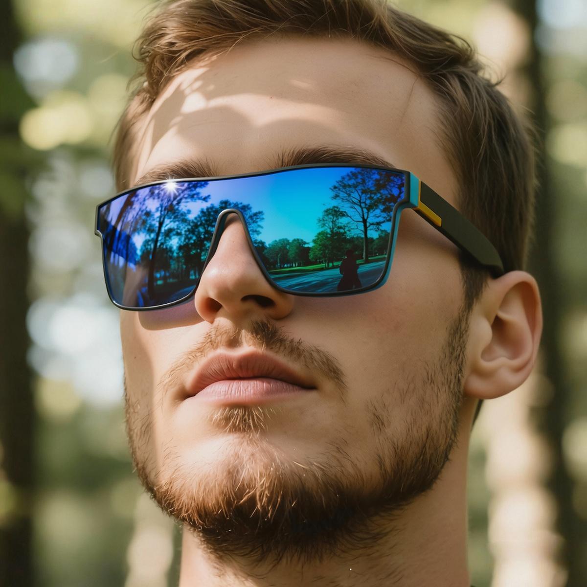 2 pairs of unisex sports sunglasses with integrated UV400 surround lenses, featuring colorful outdoor cycling options—suitable for running, driving, traveling, fishing, and everyday sun protection.