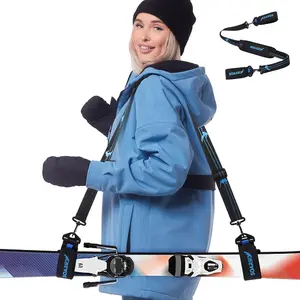 Ski Straps and Pole Carrier Avoid Struggle Effortlessly Transport Ski Gear Everywhere Cushioned Shoulder Sling