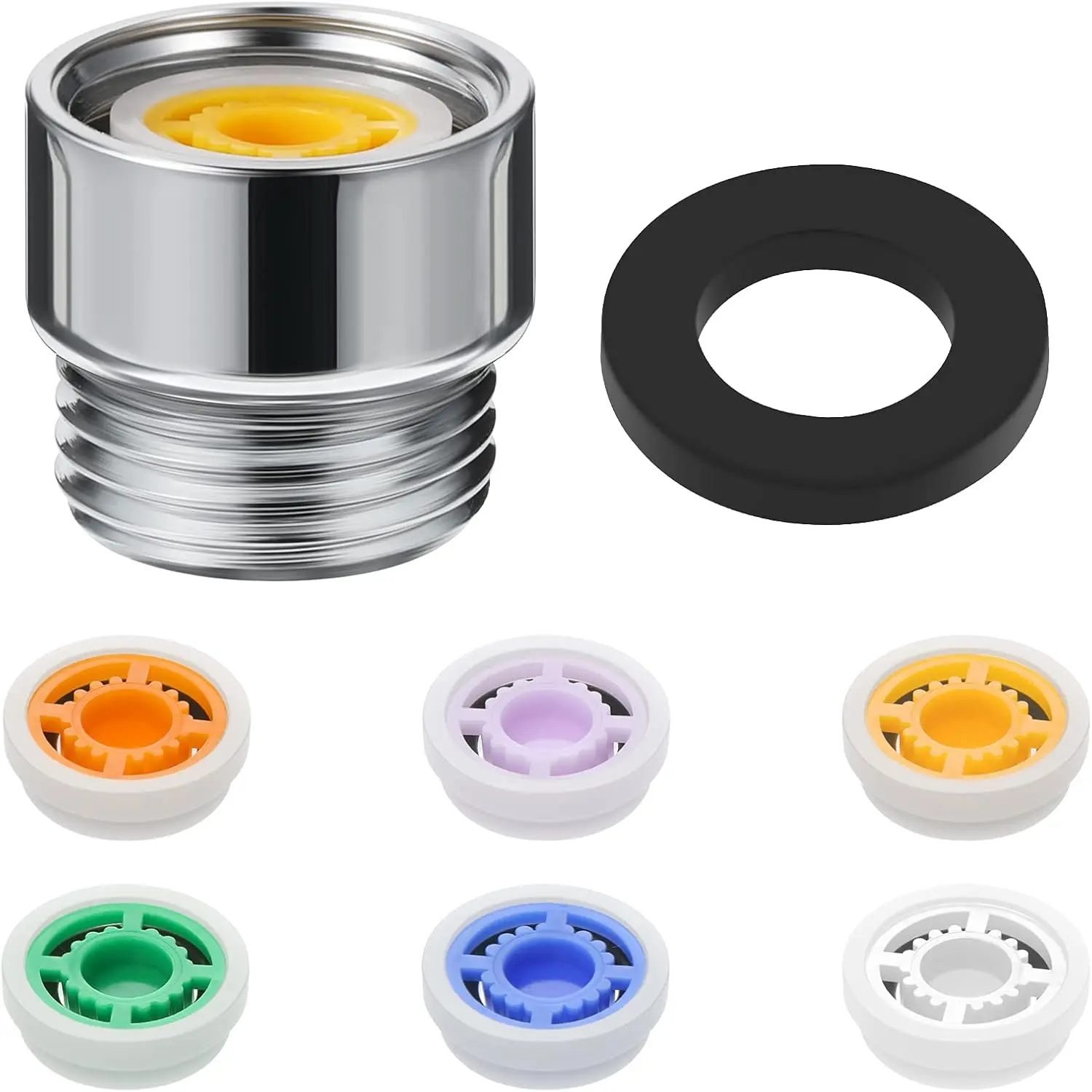 1 Set Shower  Flow Restrictor, 1.2/1.5/1.8/2/ 2.2/2.5 GPM | 1/2 Inch shower flow restrictor ,for Fixed Handheld and Shower ,0.56 0.54 0.21 in