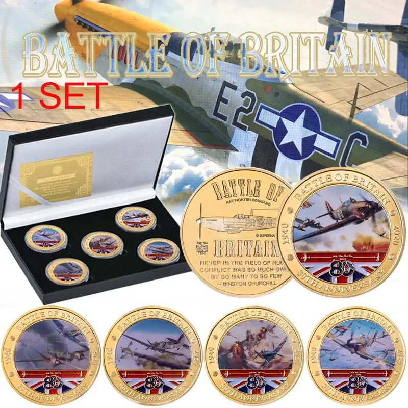 War Memorial Coin Set with Gift Box, 1 Set Double Sided Embossed Commemorative Coin, War Memorial Collection, Birthday Gift, Home Decor