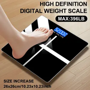High Precision Digital Bathroom Scale, Body Weight Scale, 180kg/396.8lb Capacity, Large LCD Display, Easy Home Use, No Battery Included