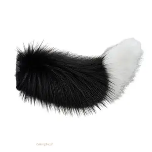 Dual Control Sound & Remote Activated Electric Wagging Plush Tail, Cute Furry Fox Rabbit Moving Tail Ornament, Car Trunk Exterior Vehicle Decor, Cosplay Auto Accessory & Creative Photography Photo Prop