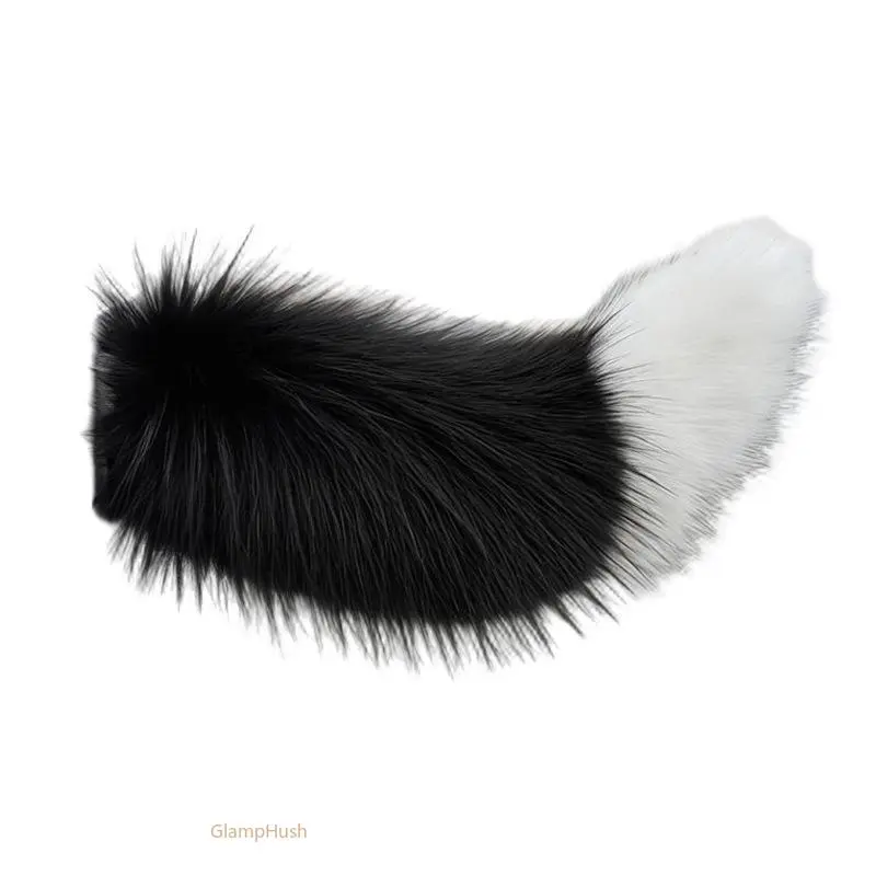 Dual Control Sound-Remote Activated Electric Wagging Plush Tail - Cute Furry Fox Rabbit Ornament, Vehicle Decoration for Car Trunk Exterior, Halloween Road Trip Accessory, Cosplayers’ Cosplay Creative Photography Prop, Battery-Powered Gear