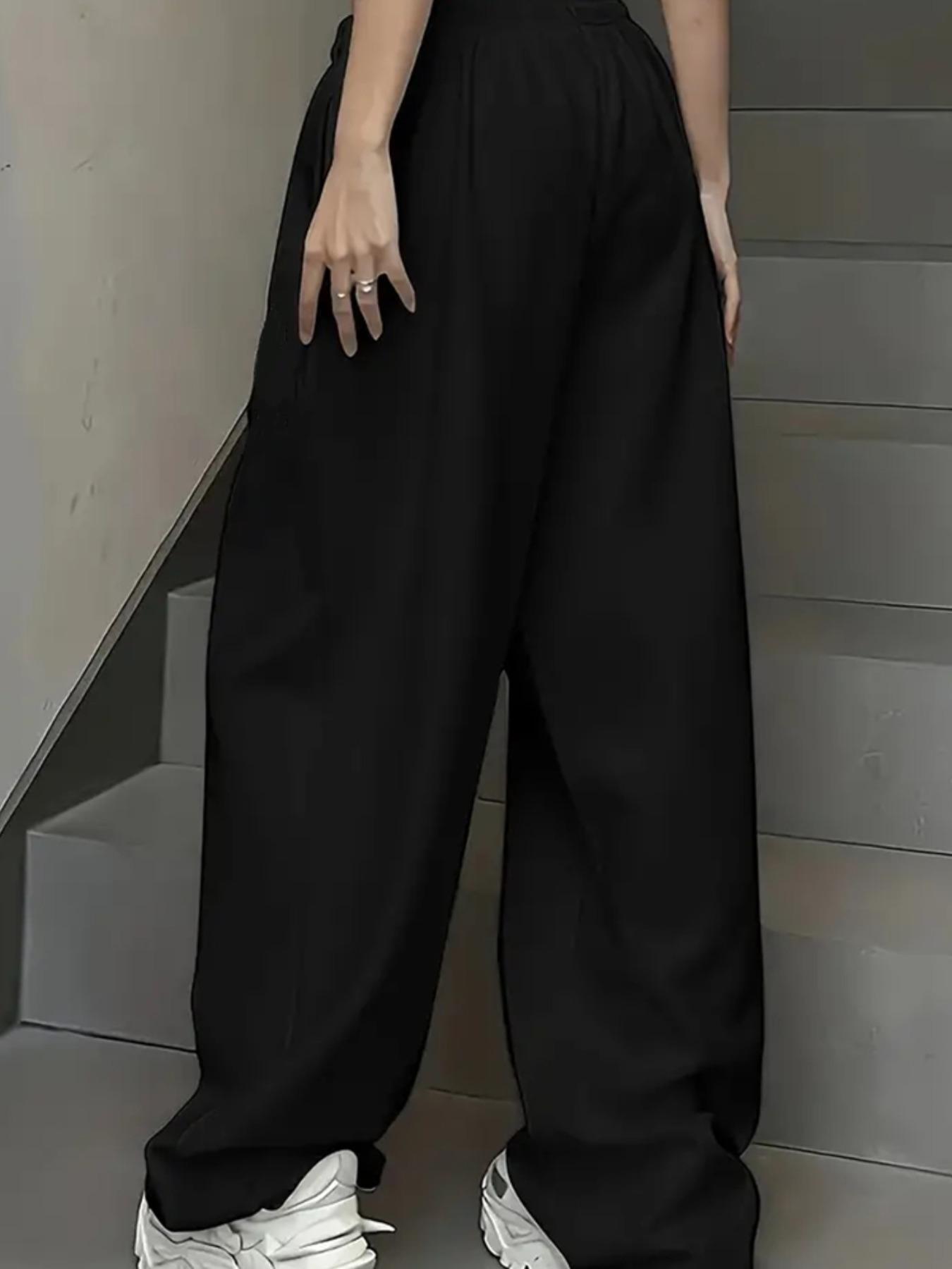 Women's Solid Drawstring Waist Sweatpants, Athleisure Pants, Casual Comfy Jogger Pants for Daily Wear, Ladies Bottoms for Spring & Fall