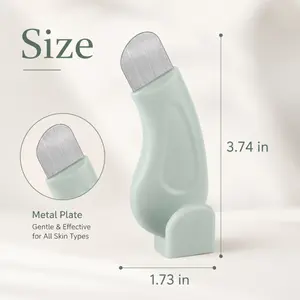 1Pcs,Blackhead Remover Tool, Stainless Steel Face Scraper for Deep Cleansing, Professional Nose Blackhead Remover & Skin Scrubber with Silicone Cover for Men and Women