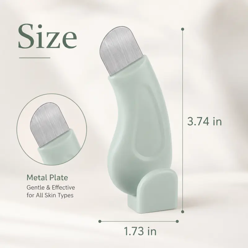 1Pcs,Blackhead Remover Tool, Stainless Steel Face Scraper for Deep Cleansing, Professional Nose Blackhead Remover & Skin Scrubber with Silicone Cover for Men and Women