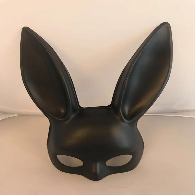 Anime Bunny Mask for Women Girls with Ears and Princess Rabbit Headband Perfect for Masquerade Parties Cosplay Costume Props 26*35cm