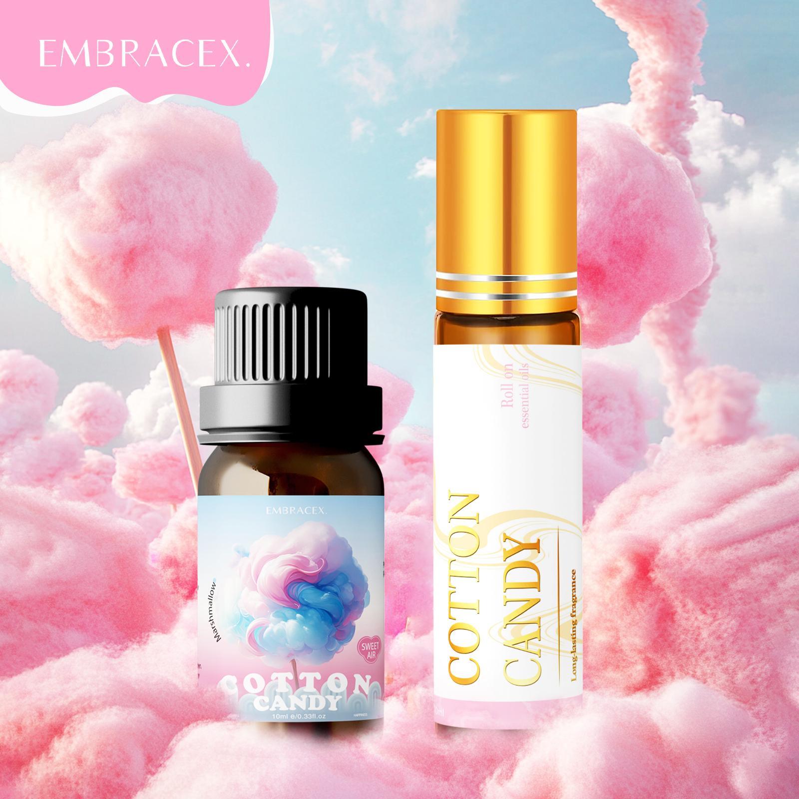 10ML Cotton Candy Aromatherapy Essential Oil, Long-Lasting Fragrance, Aromatic Scent, Alcohol-Free, Body Massage, Nail Care, Air Freshener, Gift for Family and Friends