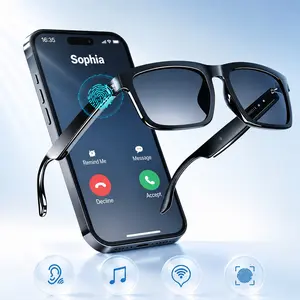 Smart Glasses,Bluetooth Glasses with Open Ear Audio, Hands-Free Calls & Music, Smart Touch Control, UV Protection Sunglasses with Speaker and Microphone for Travel, Camping, Driving, Daily Wear, Gifts for Men Women