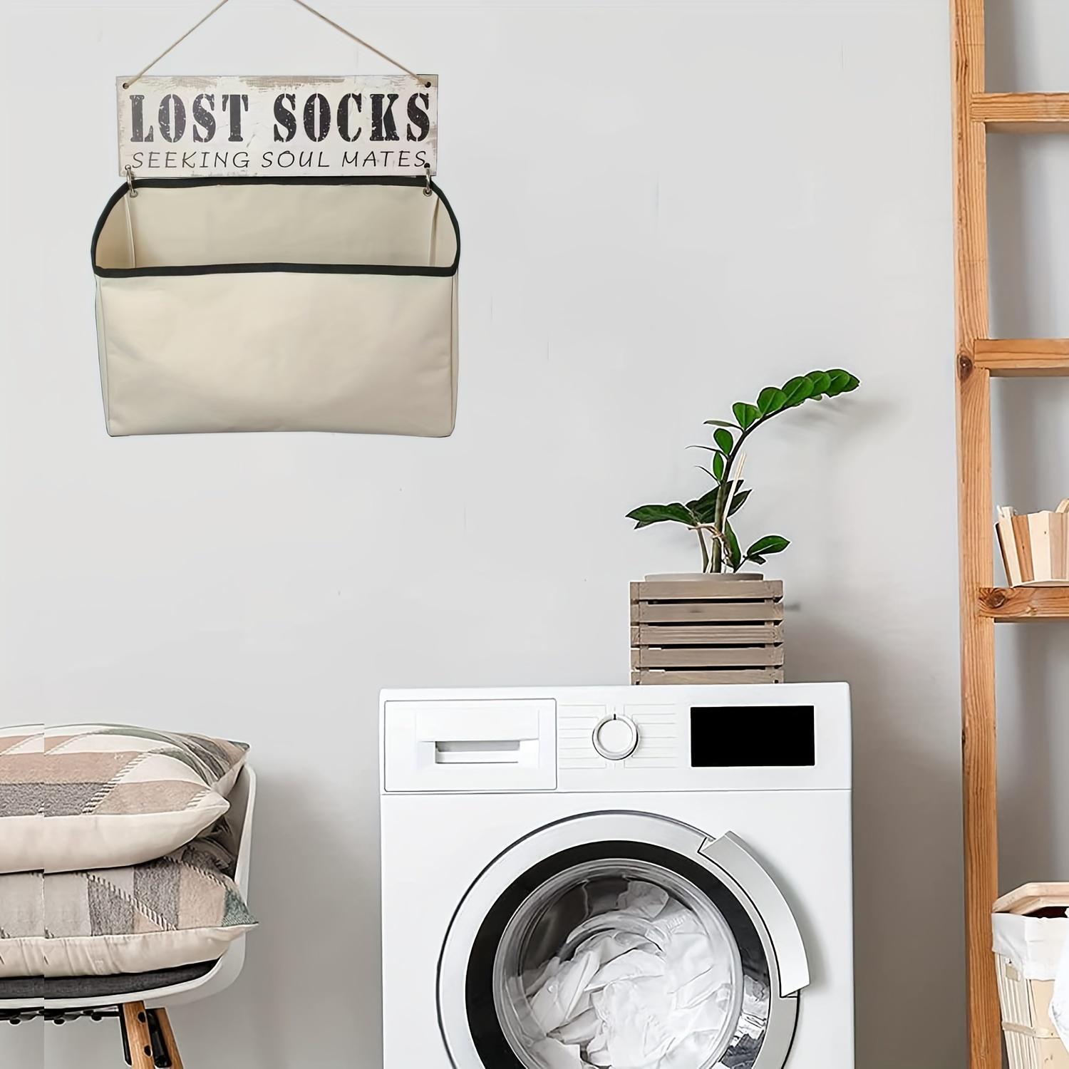 Hanging Lost Sock Organizer Bag, Creative Hanging Storage Bag, Laundry Room Socks Storage Bag, Hanging Organizer for Individual Socks