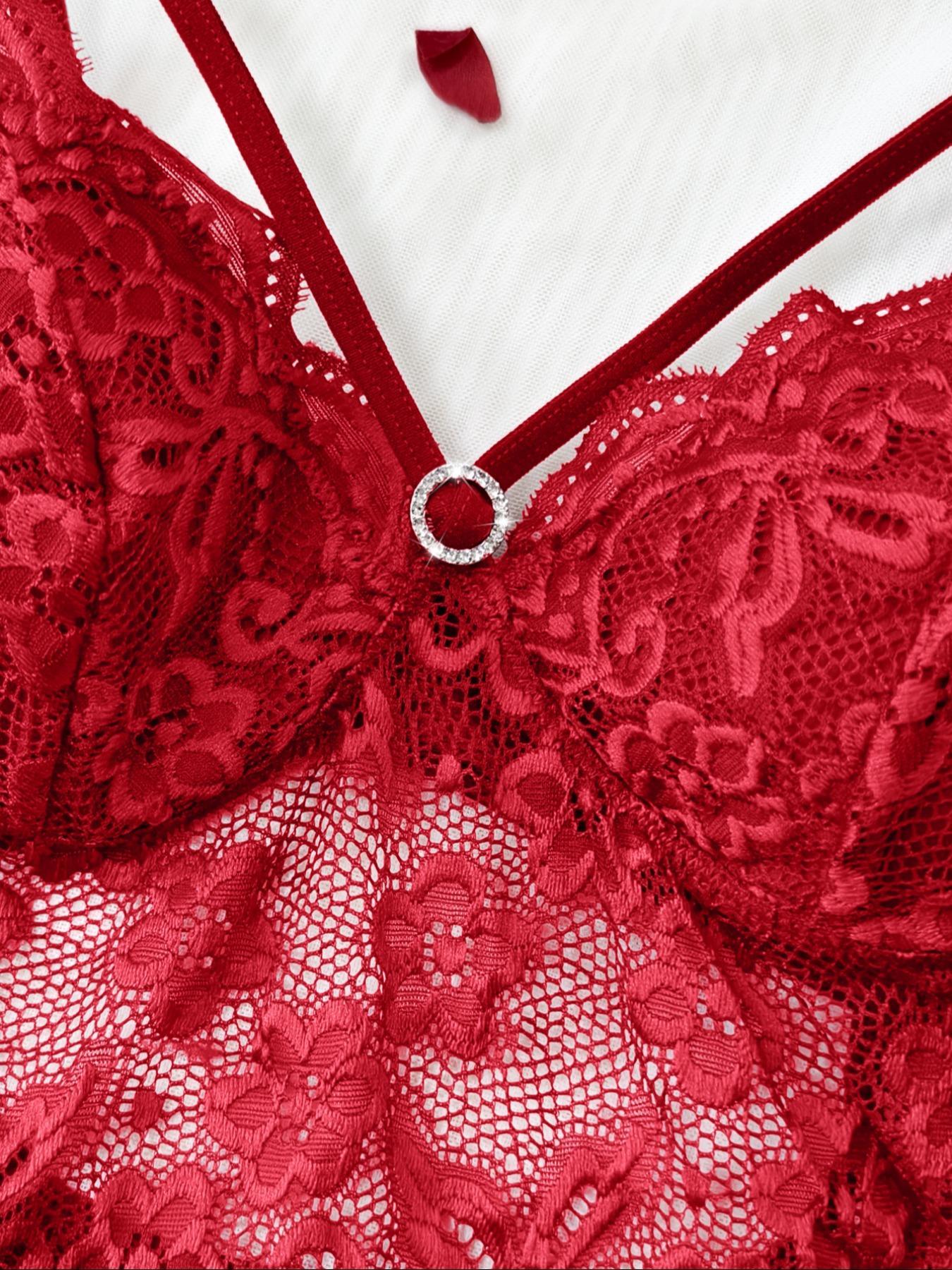 Women's Contrast Lace Rhinestone Decor Spaghetti Strap Sleeveless Nightdress, Soft Comfortable Strap Nightgown for All Seasons, Fashion Ladies' Sleepwear for Daily Wear