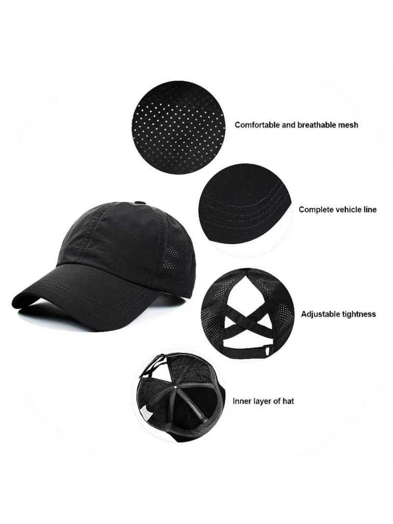 Women's Simple Style Plain Color Baseball Cap, Casual Trendy Hat for Outdoor Sports, Fashion Quick Drying Accessories for Daily Wear and Outdoor Sport