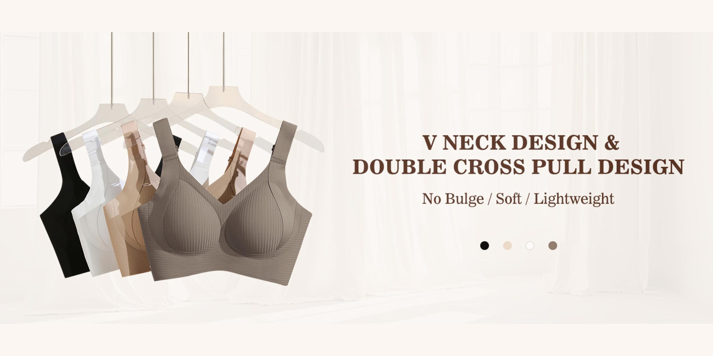 J EssElegance FZ 4PCS Comfortable Breathable Push Up Bra Women's Solid Wireless Soft Lightweight Lingerie Everyday Tshirt Bra for All Seasons S-XXL correction brassieres  confaja  ancha