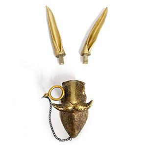 Animal Heads Wall Decor, Faux Deer Head Mount, Animal Sculptures Wall Decor, Resin Animal Head Wall Hanging Decoration for Living Room Bedroom Kitchen Gift,Fox Ornaments Hangable