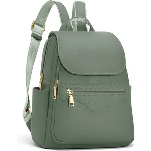 Mini Backpack Purse for Women, Causal Small Backpack with -in RFID Wallet & 11" Tablet Sleeve, Stylish Travel Daypack for Daily Green