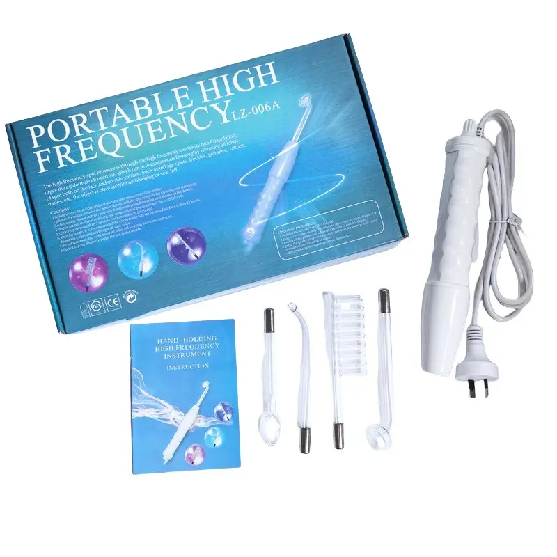 Portable High-Frequency Facial Machine, Handheld Electric Beauty Tool, Four-In-One Glass Tube Electrotherapy Rod, Home Face Scalp Care Device