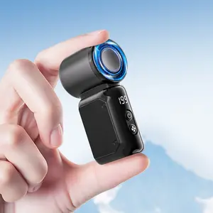 Portable Handheld Turbo Fan with LED Display– Small but Mighty, USB Rechargeable battery, 199-Speed Mini Pocket High Speed Fan for Personal Outdoor, Travel, Gifts for Women & Men