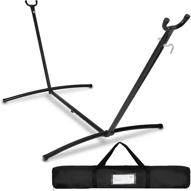 9 FT Portable Hammock Stand, Heavy Duty Steel Frame with 620 LBS Capacity, 6 Adjustable Hook Positions & Carrying Case for Indoor Outdoor Patio, Yard & Camping
