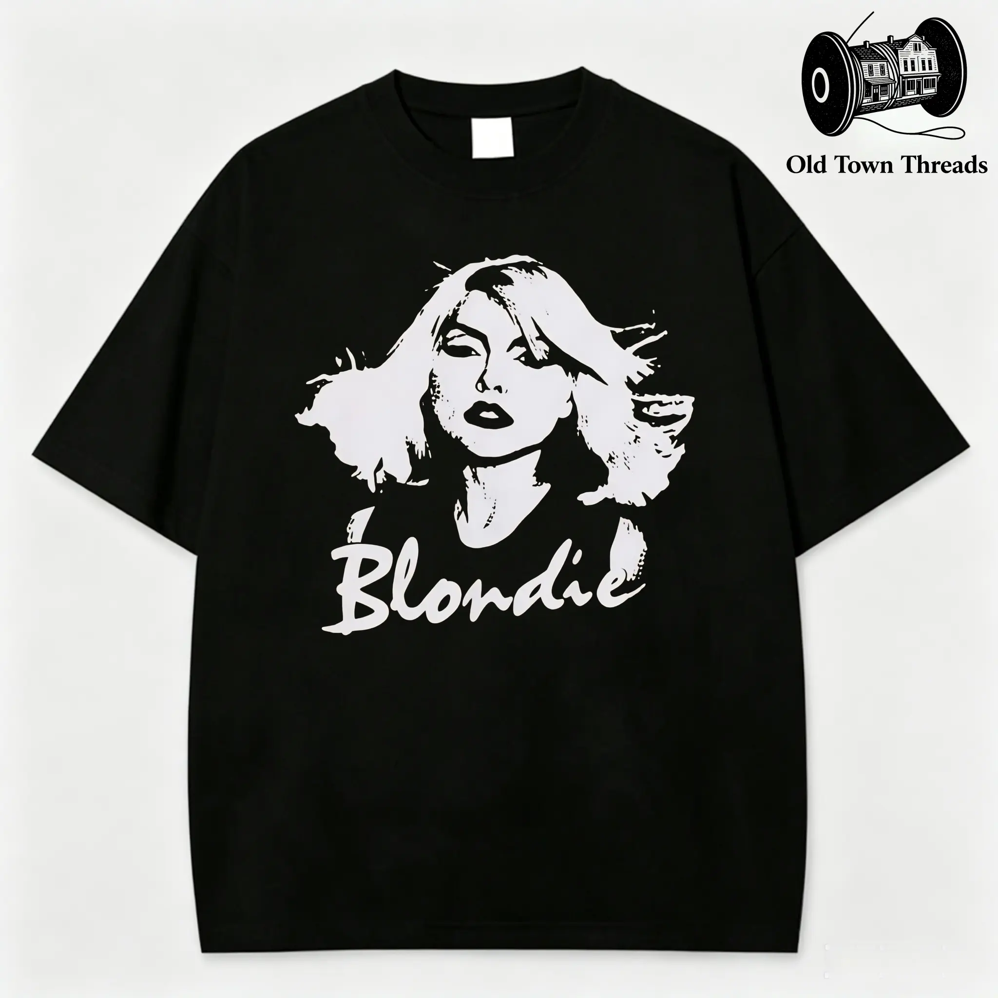 Blondie Debbie Harry Band Jersey Ringer Tee Punk Rock Parallel Lines Hunter Band Tour Tee Classic Royal White American USA V-Neck Ringer S-5XL
