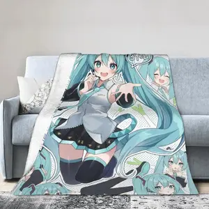 [Suitable for all seasons] Fleece-printed multi-functional warm blanket with anime designs. Perfect for home and travel. Made of soft and comfortable flannel, machine washable. Versatile for use in the living room, on the sofa, in the car, etc.