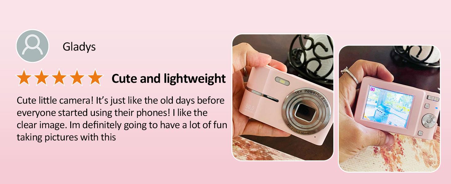 Digital Camera, FHD 1080P Digital Point and Shoot Camera with 16X Zoom Anti Shake, Compact Portable Small for Girls Boys Teen Student Cameras with 32GB Card, 2 Batteries