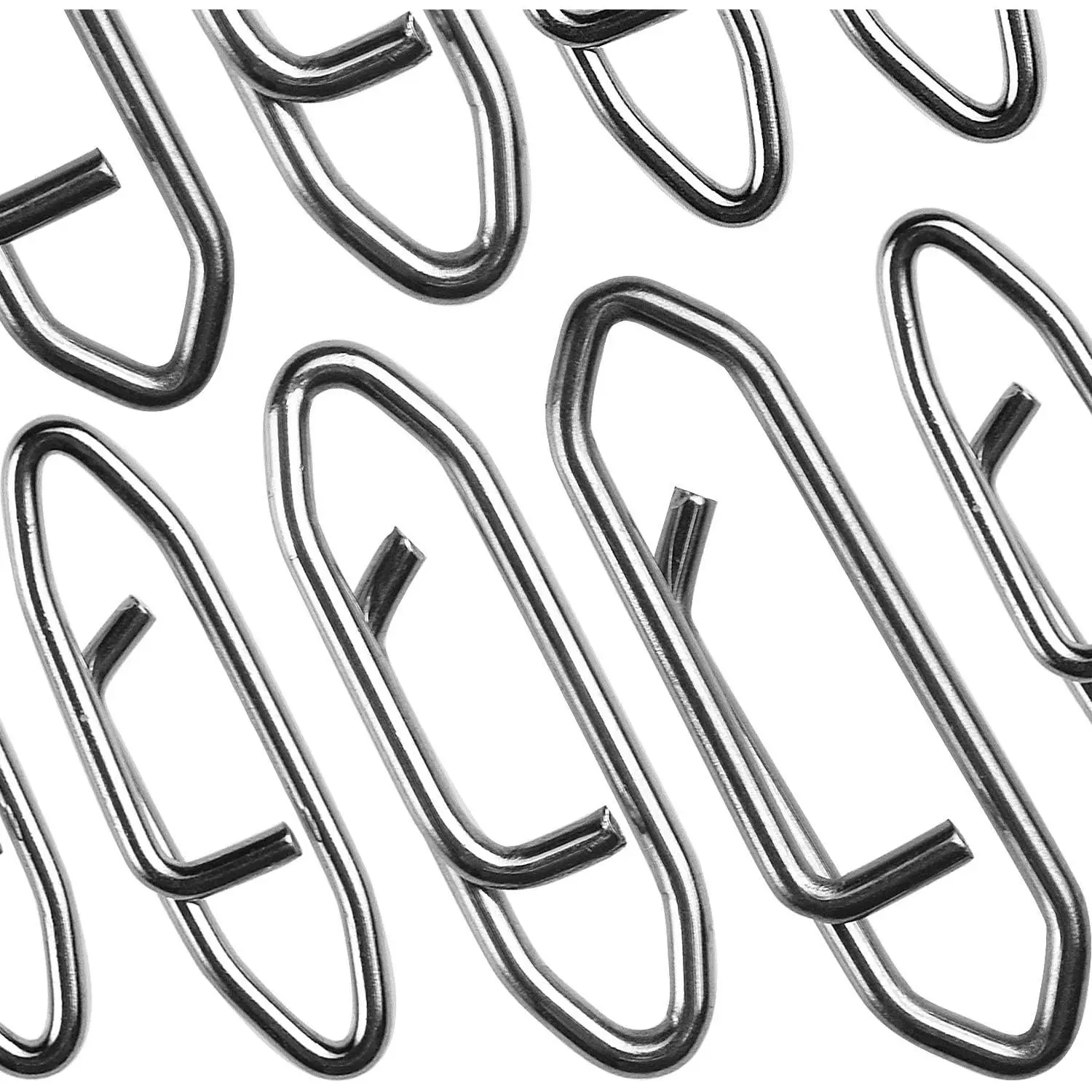Stainless Steel Power Clips Easy Quick Change Lure Snaps Fishing Speed Clips 50LB 75LB 125LB 25 count/Pack
