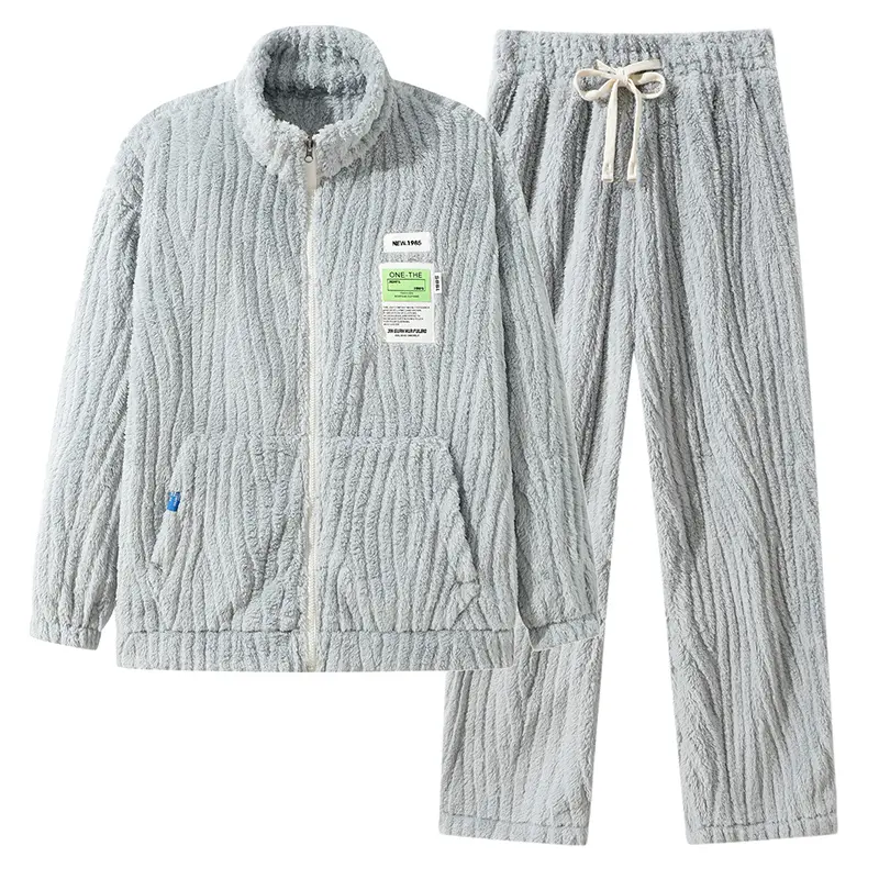 Men's 2 Piece Fleece Tracksuit Fuzzy Zip Up Jacket Sweatpants Set Warm Fluffy Sherpa Loungewear Casual Winter Suit cozy soft cool clean chic active sporty premium classic stylish durable trendy relaxed comfy modern vibe urban hype fresh street Multi-Color