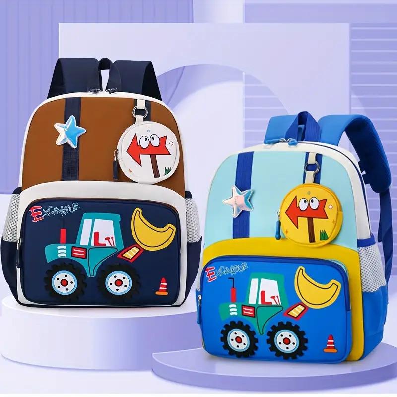 NewNewPreschool Backpack for Ages 3-6: Cute Tractor Design |             Lightweight & Easy-Clean!